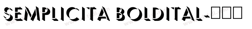 Semplicita BoldItal字体转换